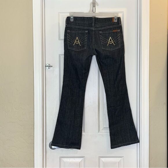 7 For All Mankind "A" Pocket Low Rise Flare Jeans Women's Size 29 - Picture 2 of 12